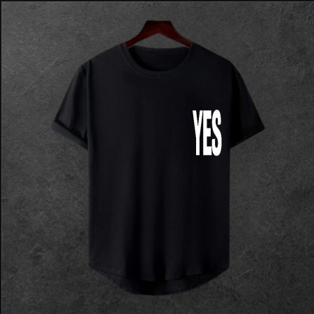  Unisex Oversize Modern Boy Pamuklu Etek Oval Siyah Baskili T-shirt
